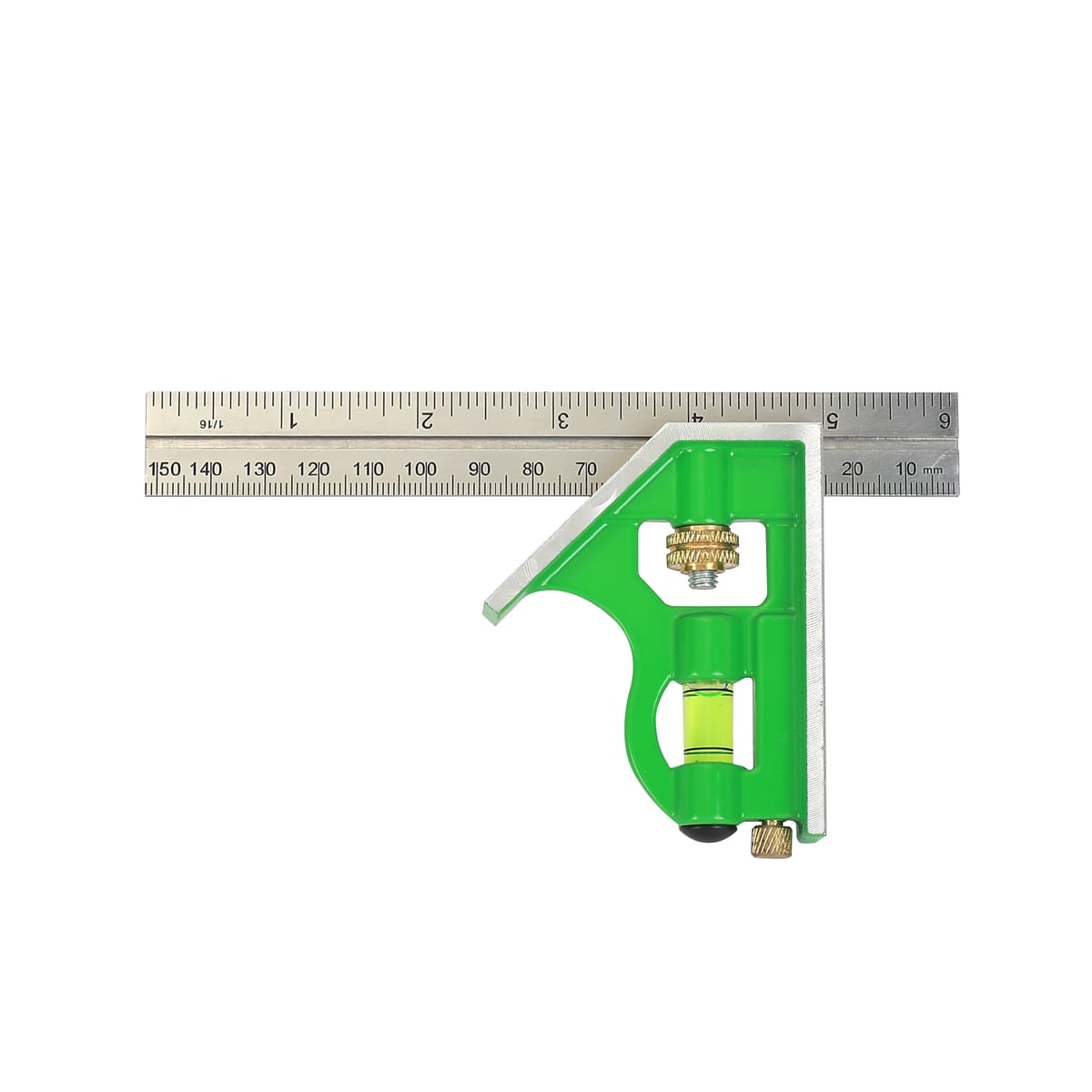 Rikä 6in Combination Square | Stainless Steel | Built-In Spirit Level